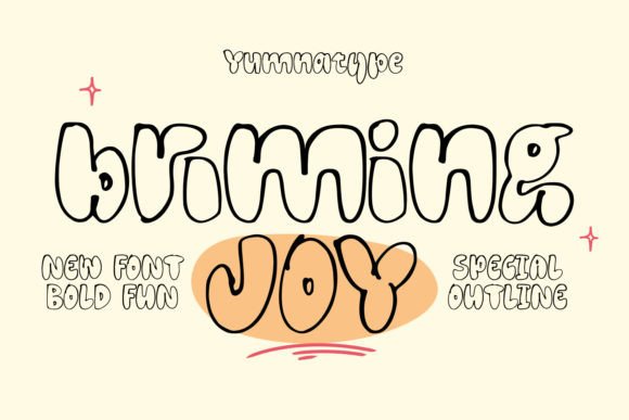 Brimming Joy: A Delightful Display Font for Handmade Creators