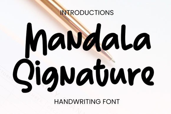 Mandala Signature: A Handwritten Font for Editorial Design
