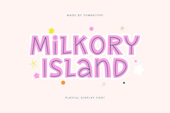 Milkory Island: A Whimsical Display Typeface for Editorial Design
