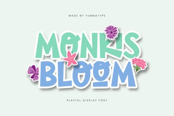 Monkis Bloom: A Playful Display Font for Creative Branding