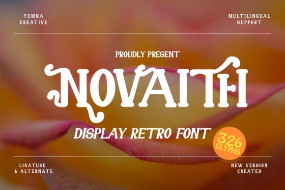 Novaith Retro Display Typeface for Bold Web Design