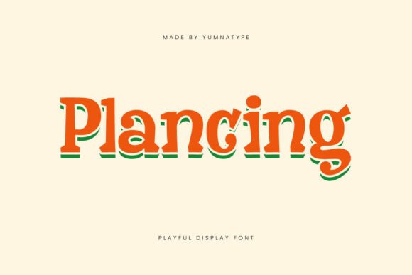 Plancing: A Playful Display Font for Whimsical Editorial Design