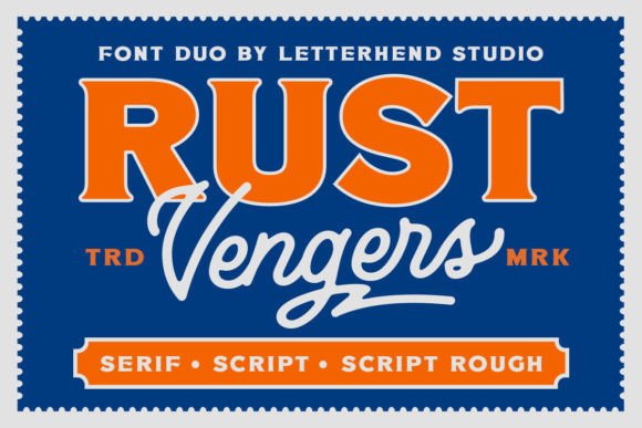 Rust Vengers: The Display Typeface for Modern Editorial Design
