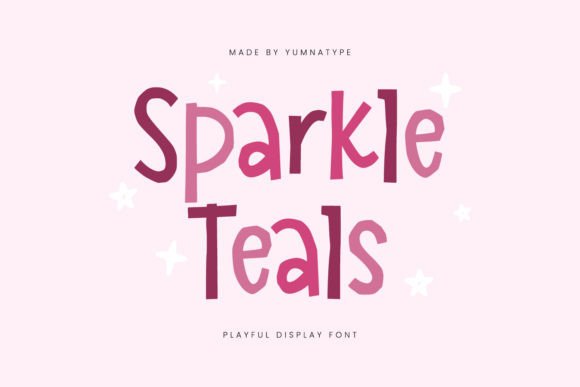Sparkle Teals: The Lively Display Font for Handmade Brands