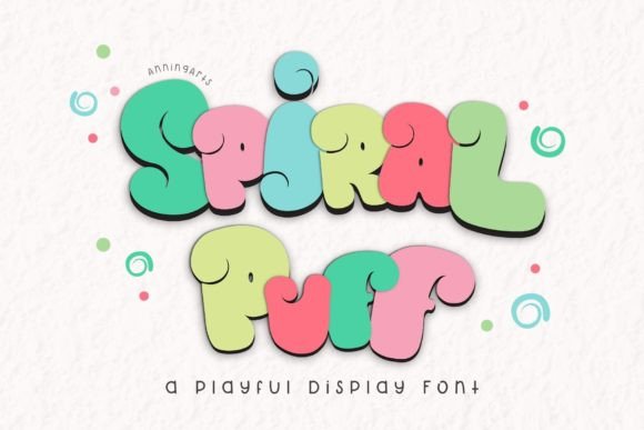 Spiral Puff: A Bold Display Font for Creative Branding
